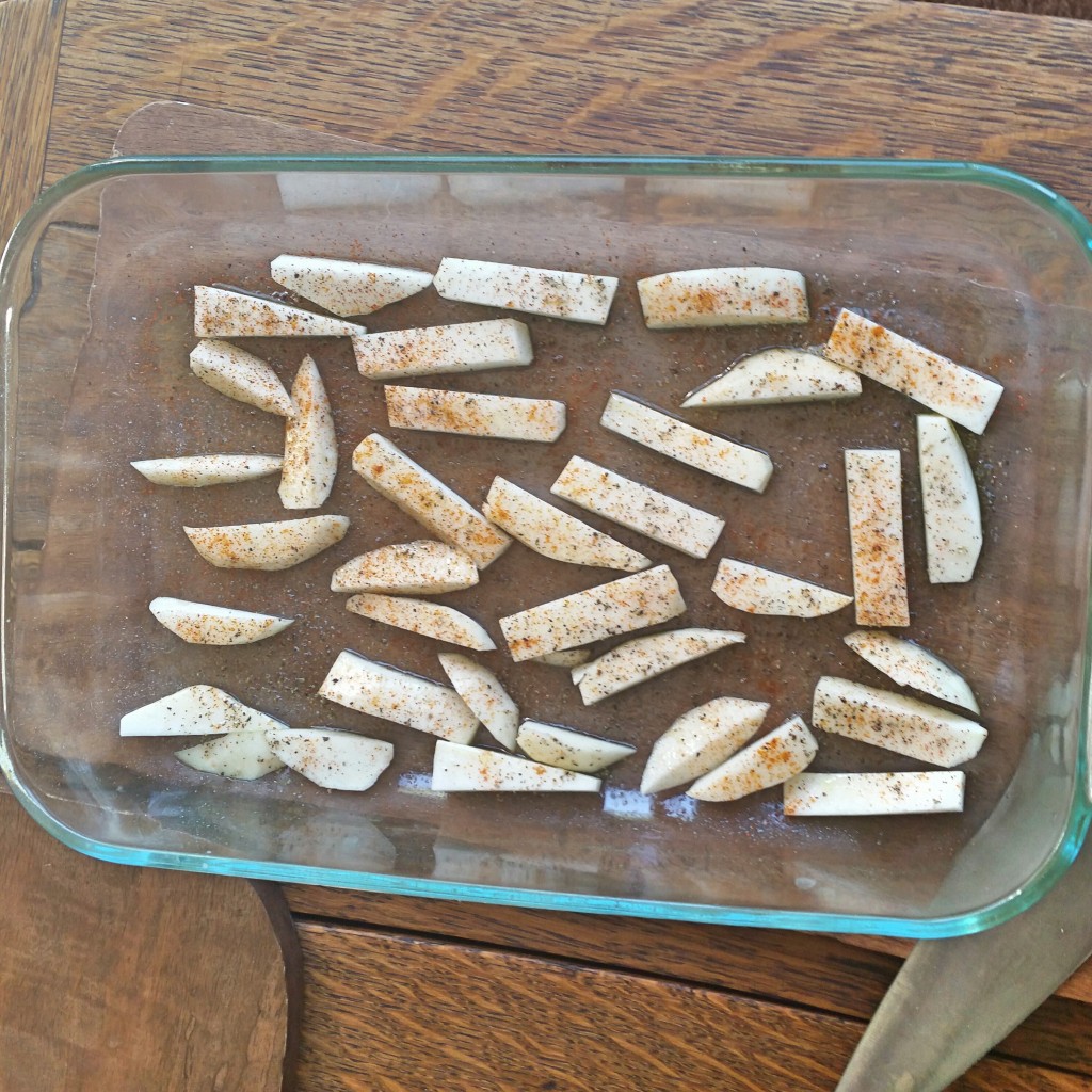 ready to bake - rutabaga fries - clovers & kale