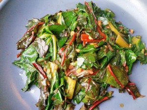 Spicy Ginger & Jalepeno Swiss Chard Recipe - Clovers & Kale